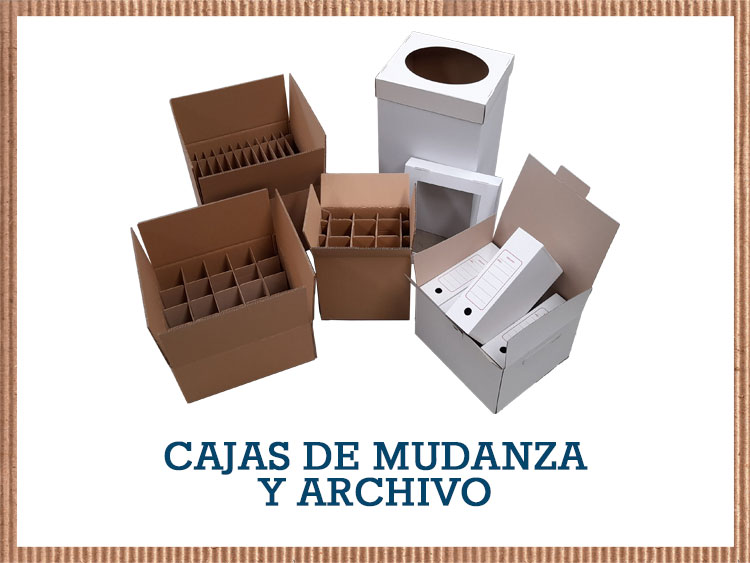 cajas de almacenaje, archivos y mudanzas